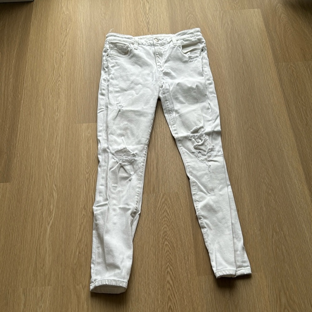 Joes Jeans White Ripped Jeans, Size 28